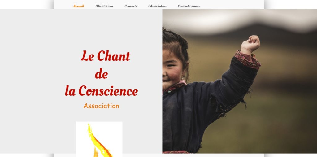 exemple site internet association le chant de la conscience